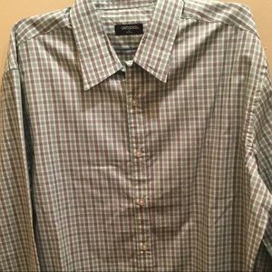 Untuckit XL Men’s Dress Shirt Green,Blue and White